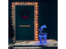 Vidaxl Rena Decorativa Natal C/ Malha De Aço 306 Luzes Led 60x24x89 Cm