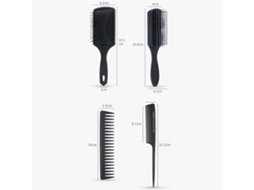 4pcs Conjunto De Pentes Detangling Paddle Para Cabelo Liso Longo Grosso Cacheado Natural