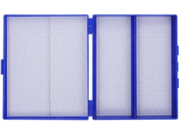 Caixa Organizadora Para Fácil Identificação De 100 Lâminas De Microscópio.