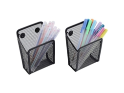 Conjunto De 2 Porta, Canetas Magnéticos, Cesto De Armazenamento Em Tela Com Ímã Extra Forte Para Geladeira, Quadro Branco, Acessórios De Armário