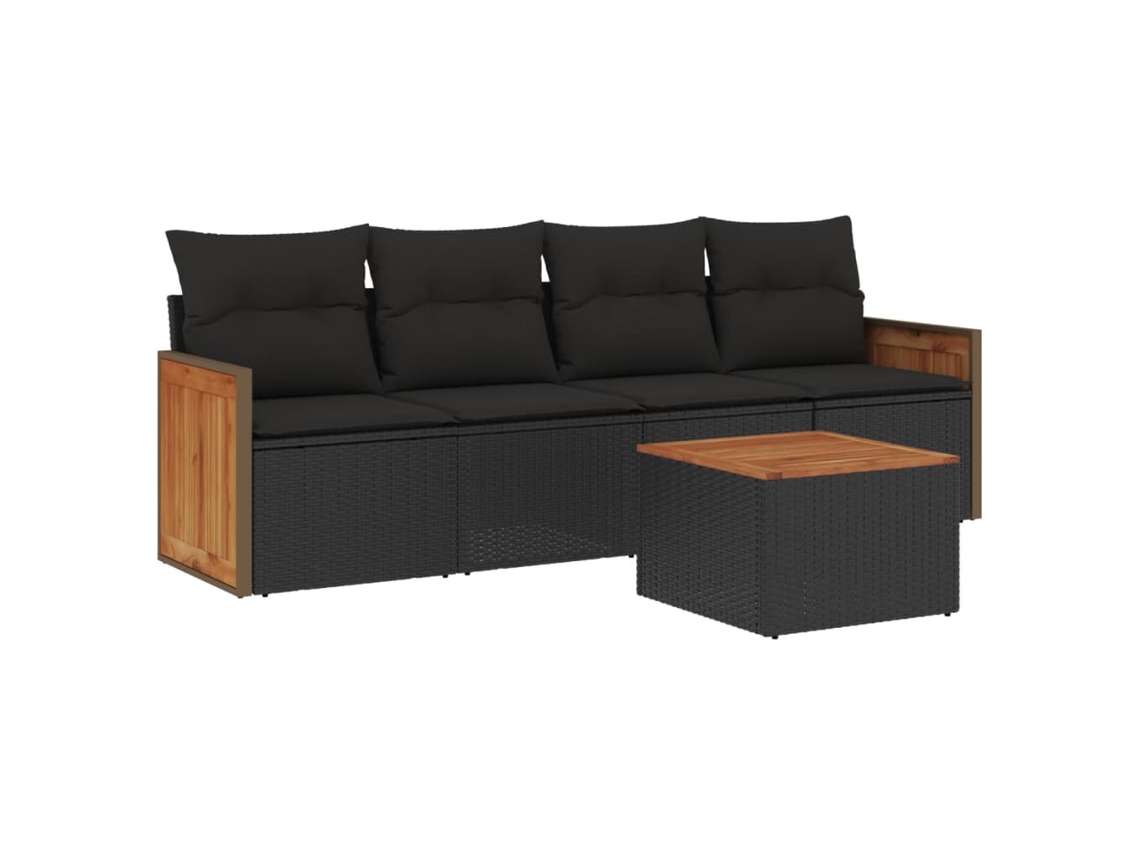Garden Sofa Set, Garden Sofa Sets Vidaxl Preto Rattan / Vime (n/a)
