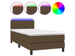 Box Spring Bed, Box Spring Beds Vidaxl Marrom Tecido (100 X 200 Cm)