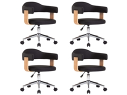 Dining Chair, Dining Chairs Vidaxl Preto Couro Artificial (n/a)
