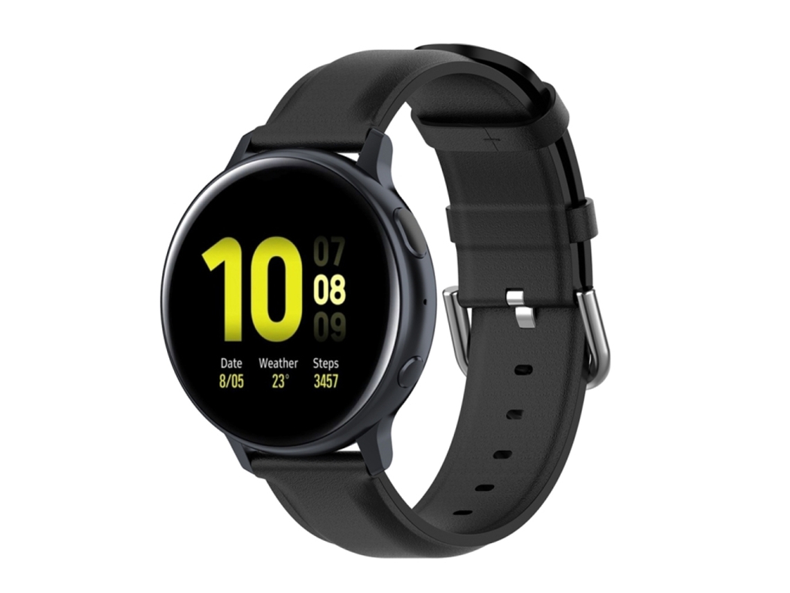 Bracelete Para Galaxy Watch Active 3 / Watch 3 (41mm) - Couro Universal (20mm) - Preta