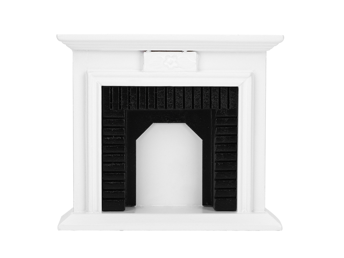 Ats chimenea de Madera En Miniatura 1:12 para Casita de Muñecas, Mueble Y Accesorio Decorativo de Juguete