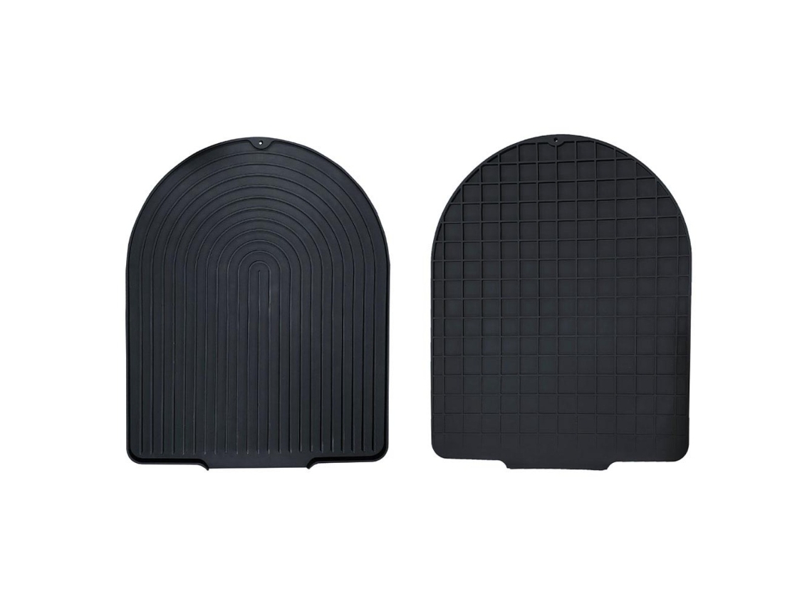 Tapete de Silicone AQUAFORGE para Ralo, formato U, preto