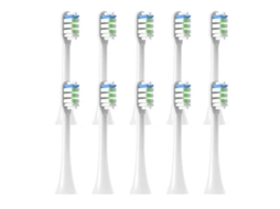 10 Cabeças De Escova De Substituição Embaladas A Vácuo Para Escova De Dentes Elétrica X3 X3pro X3u X5 V1 D3, W