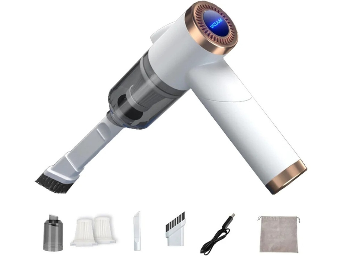Aspirador de pó portátil sem fio para carro, 9000pa, alta potência de 120 W, ideal para limpeza doméstica.
