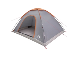 Conjunto 1 Barraca De Camping Vidaxl Cinzento Poliéster (335 X 275 X 180 Cm)