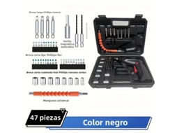 Conjunto De Parafusadeira Elétrica Sem Fio De 3,6 V (47 Peças) Com Bateria De Lítio De 1800 Mah.