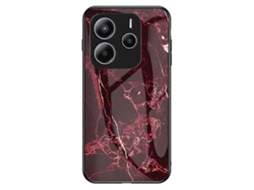Capa Protetora Para Xiaomi Redmi Note 14 5g Com Padrão De Mármore, Vidro Temperado, Pc, Tpu, Mármore Vermelho Sangue