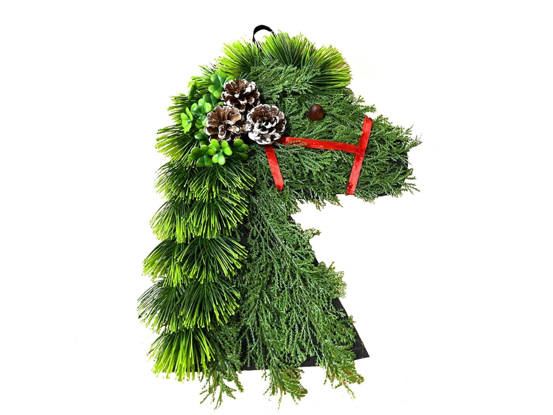 Guirlanda com Cabeça de Cavalo LAXISCREED para Feriados e Decoração de Parede Estilo Farmhouse Christmas