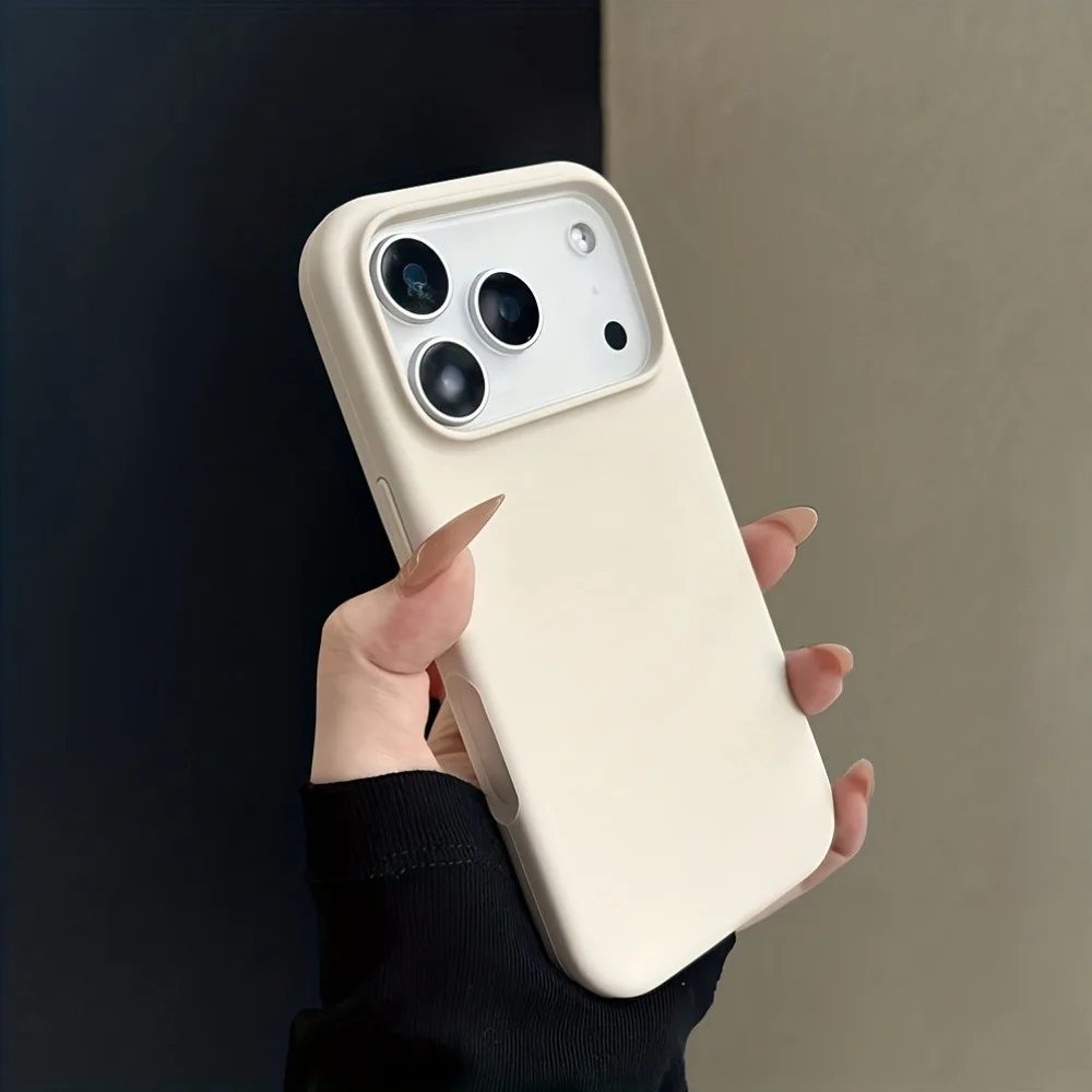 Capa Protetora De Silicone Líquido Para Iphone 13 Pro (branco Antigo), À Prova De Choque E Com Parte Traseira Macia E Acolchoada.