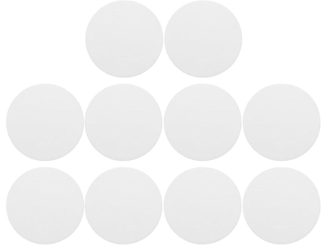 Pacote Com 10 Placas Difusoras De Luz Redondas Em Acrílico Branco Para Lâmpadas Led.