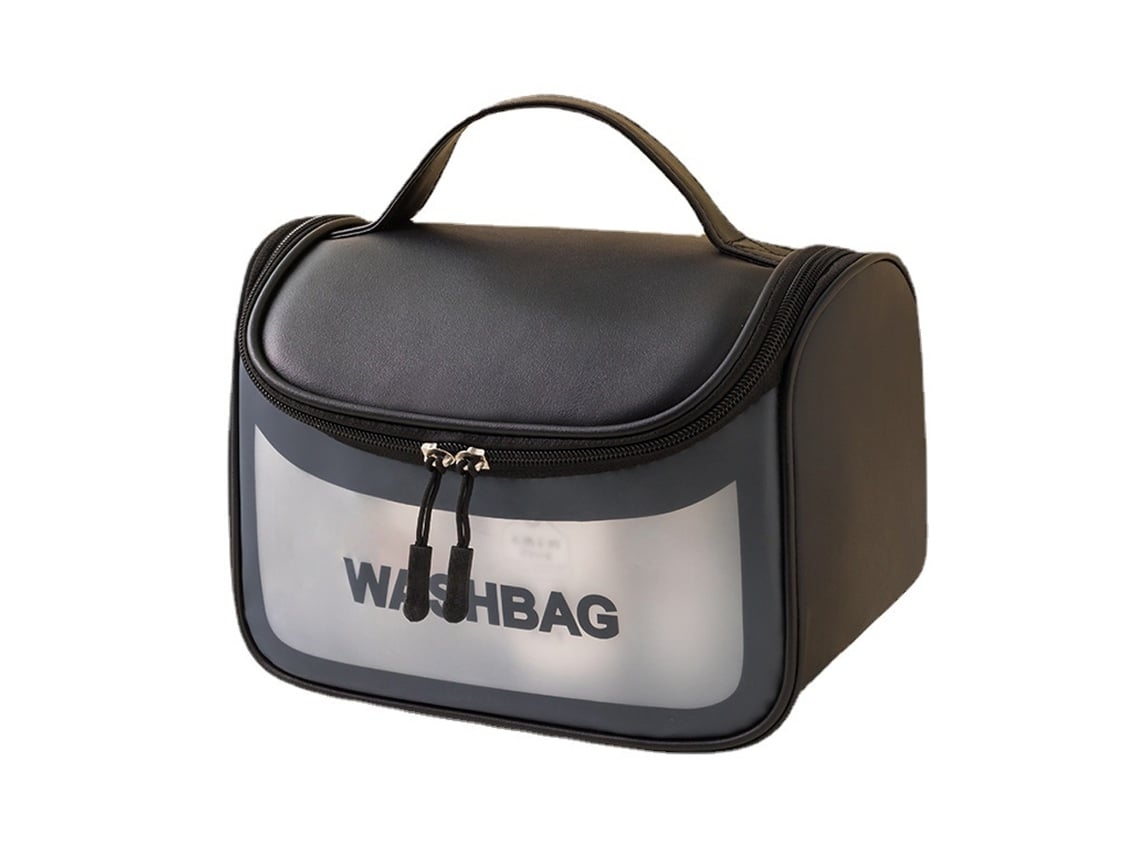 Bolsa Cosmética Portátil Bolsa De Armazenamento De Cosméticos À Prova D'água De Grande Capacidade Preta*