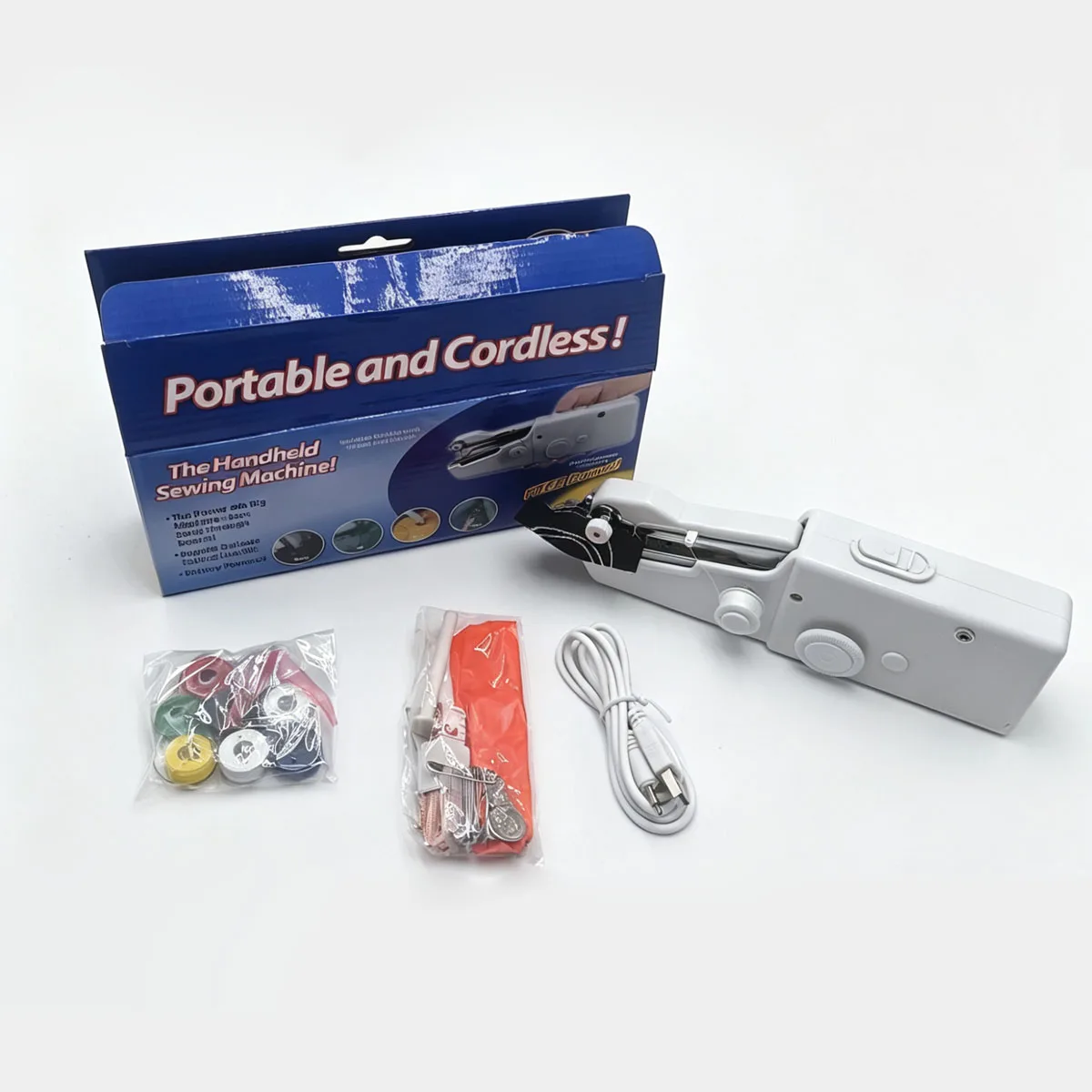 (branca) Mini Máquina De Costura Portátil, Ideal Para Iniciantes, Com Alta Velocidade De Costura E Fácil De Operar.