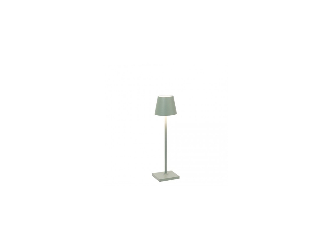 Candeeiro de Mesa Poldina Pro Micro Salvia Led Recarregável e Regulável ZAFFERANO