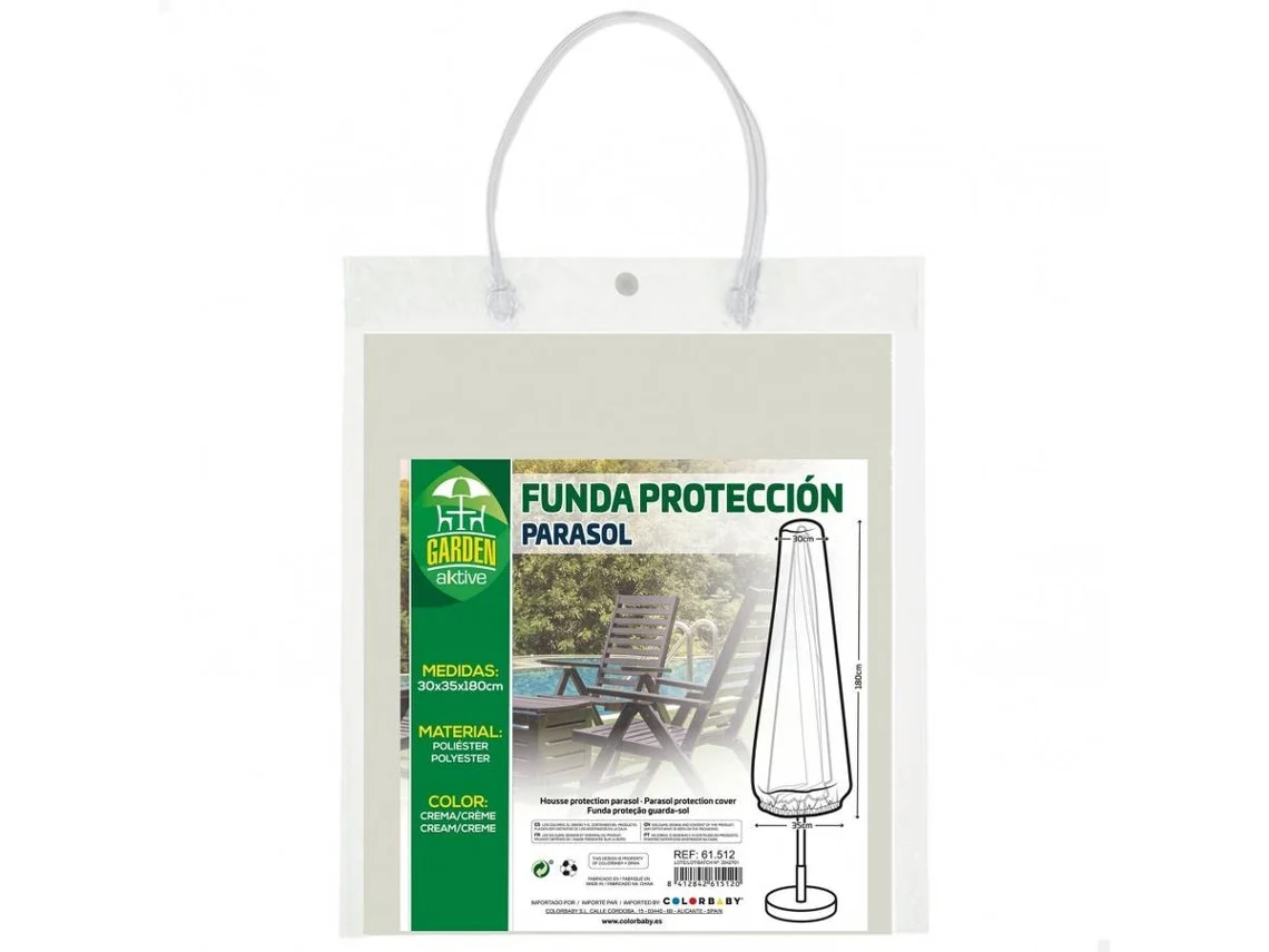 Capa Protetora AKTIVE para Guarda-Sol (Polipropileno - 30x35x180 cm)