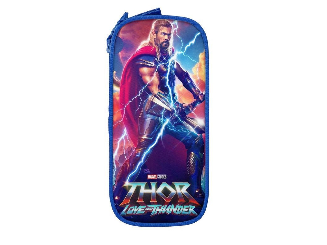 Estuche De Lápices Thor Grande Capacidad Oxford Con 2 Bolsillos Cremallera Para Niños Estudiantes Regalo Onesize 5x10,5x21 Cm