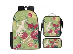 Mochila De Estudante 17 Polegadas - Conjunto 3 Peças Com Estojo E Lancheira Ideal Para Escola (estilo A)