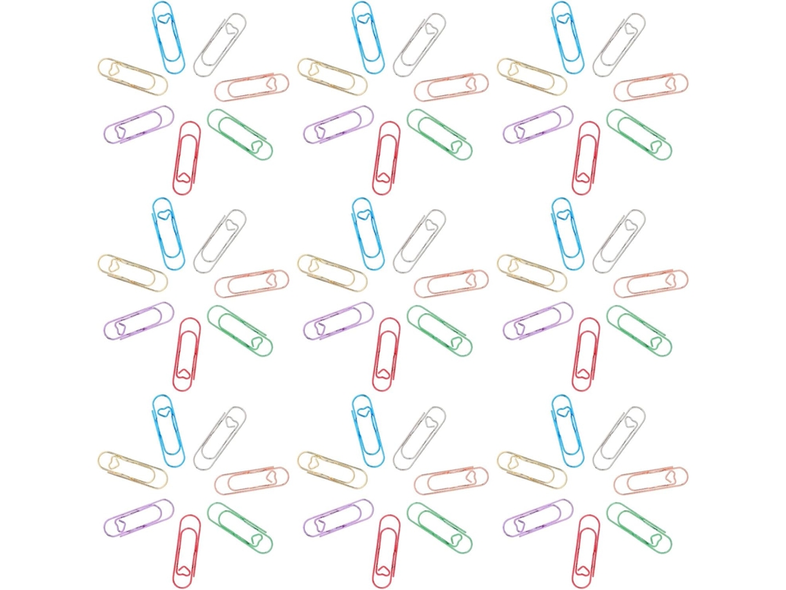 Nuobesty 70 Multicolored Metallic Clips Canetas Gold, Pink, Prateado, Blue, Roxo, Vermelho, Verde – Clipe