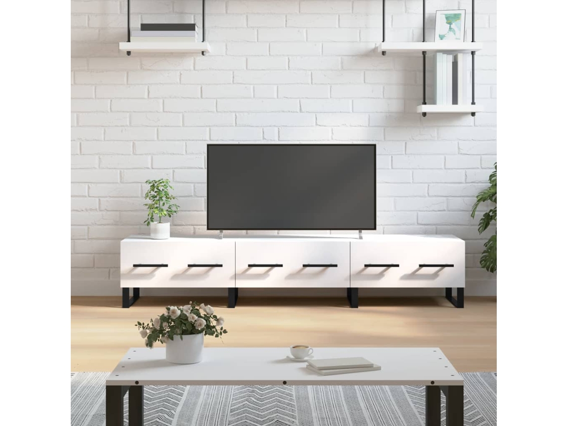 Vidaxl Móvel De Tv 150x36x30 Cm Derivados De Madeira Branco