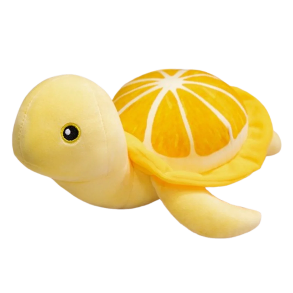 Almofada de Pelúcia Tartaruga Limão, Animal Marinho MDUG (amarelo 35cm)