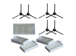 6 escovas laterais + 5 filtros para aspirador robô de pó Lidl Silvercrest SSR 3000 A1