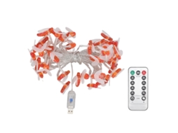 Rebe-luces De Cadena Abeja Impermeables 6m 40 Led Luz Cálida Usb Para Jardín Balcón Exterior