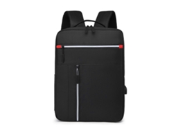 Mochila Masculina Versátil, Ideal Para Escola, Com Porta Usb Para Carregamento De Laptop, Vários Compartimentos Para Uso Diário, Preta.