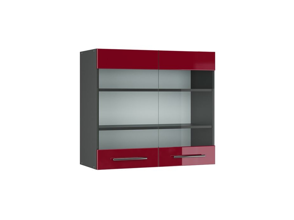 Móvel de parede de vidro VICCO Fame-Line Antracite/Bordéus 80 cm