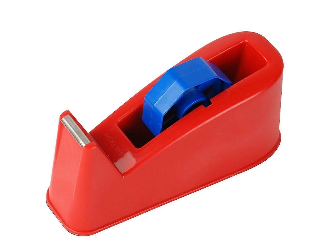 Dispensador de Fita Adesiva Vermelha para Embalagem Caixas Papelão com Ferramenta Corte Metal. GOKOCO