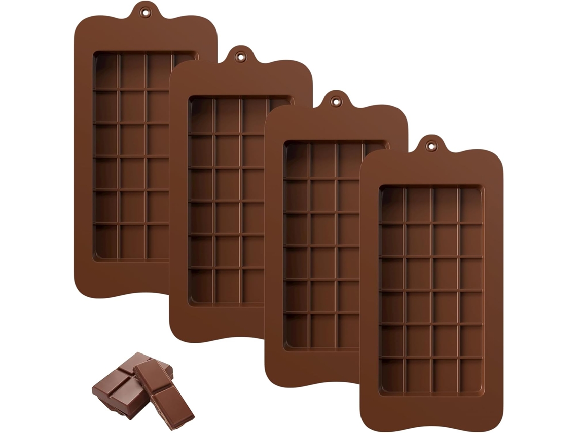 Forma De Silicone Para Chocolate - 4 Conjuntos Antiaderentes - Vários Formatos