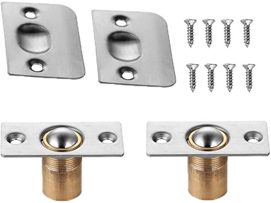 Fecho De Esfera Para Porta Armário Villcase, Conjunto Com 2 Unidades Em Aço Inoxidável, Ajustável E Resistente