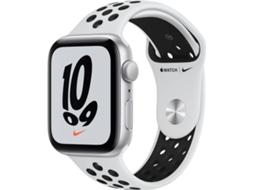 APPLE Watch Nike SE GPS 44 mm Prateado com Bracelete Desportiva Platina-pura/Preto