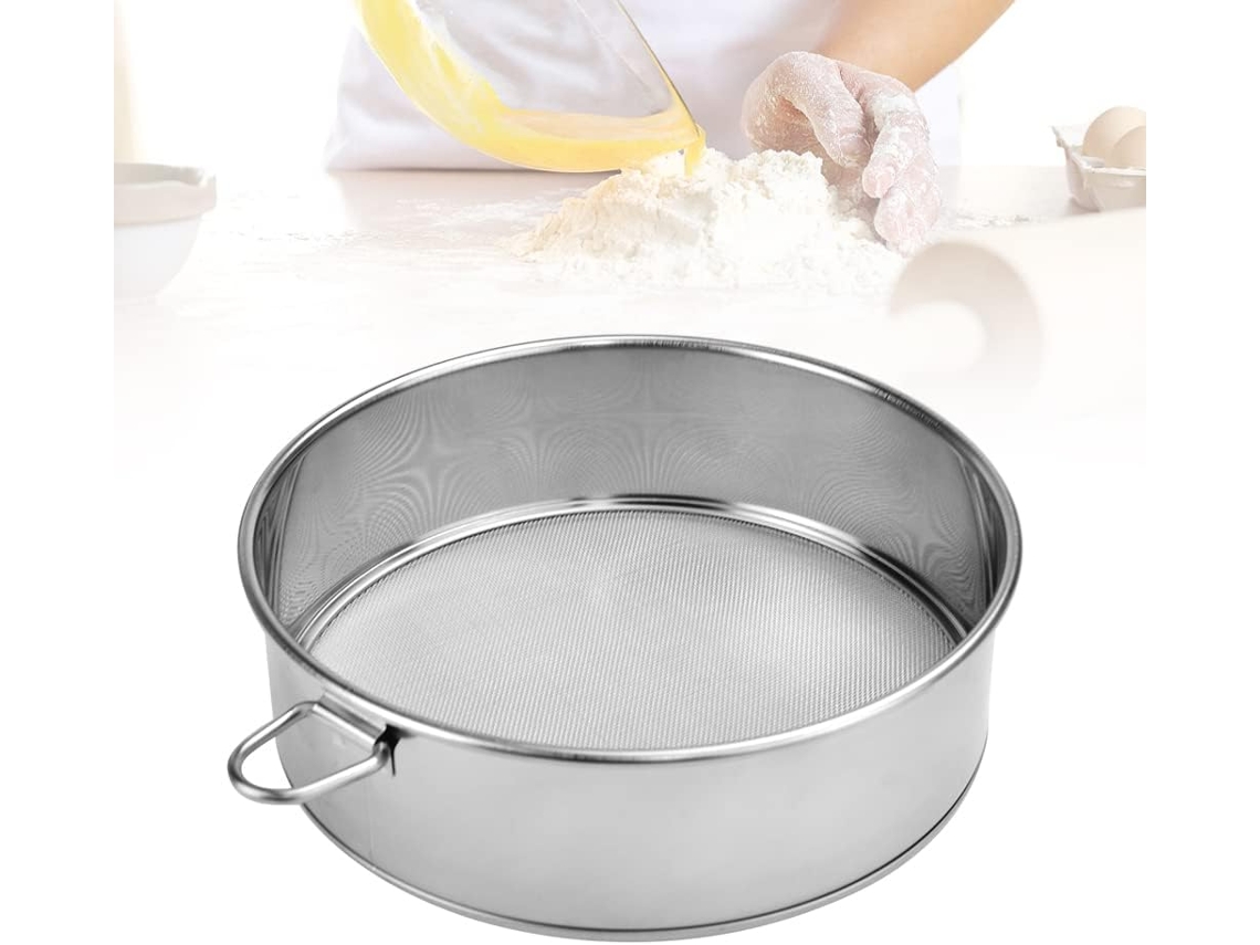 Peneira De Farinha Aço Inoxidável 15 Cm(malha 60) Com Fina Para Massa