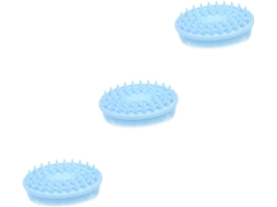 Lurelia Pack De 3 Escovas De Banho Para Bebé, Silicone Macio, Massagem Suave E Cabeças Intercambiáveis