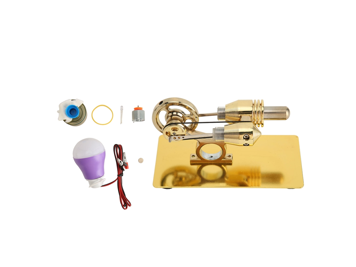 Kit de Motor Stirling Modelo de Juguete Educativo de Baixo Ruído e Funcionamento Suave para Presentes