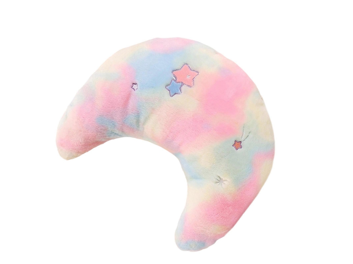 Almofada De Pelúcia Lua Colorida, Com Estrelas, Para Decoração