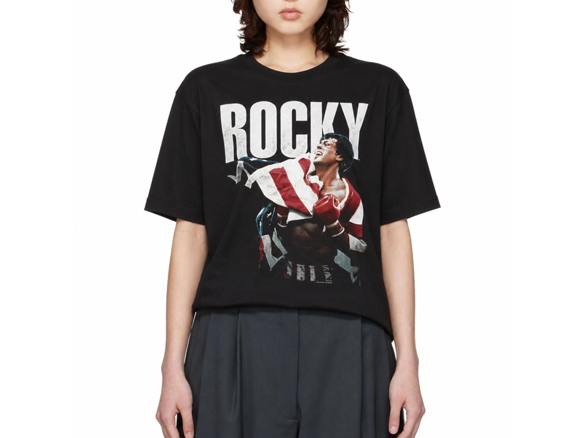Rockinstone Rocky Movie Flap Wrap Black Adult T-shirt Size:xxxl