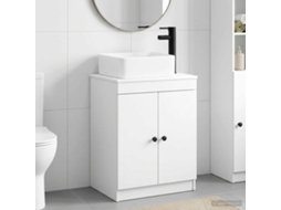 Vidaxl Conjunto De Móveis Para Banheiro Branco Derivados De Madeira
