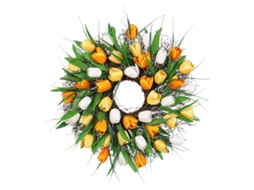 Coroa de tulipas artificiais 40cm para porta e parede LAXISCREED