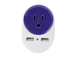 Adaptador de tomada japonês com interface USB dupla para celular e tablet / 10 A