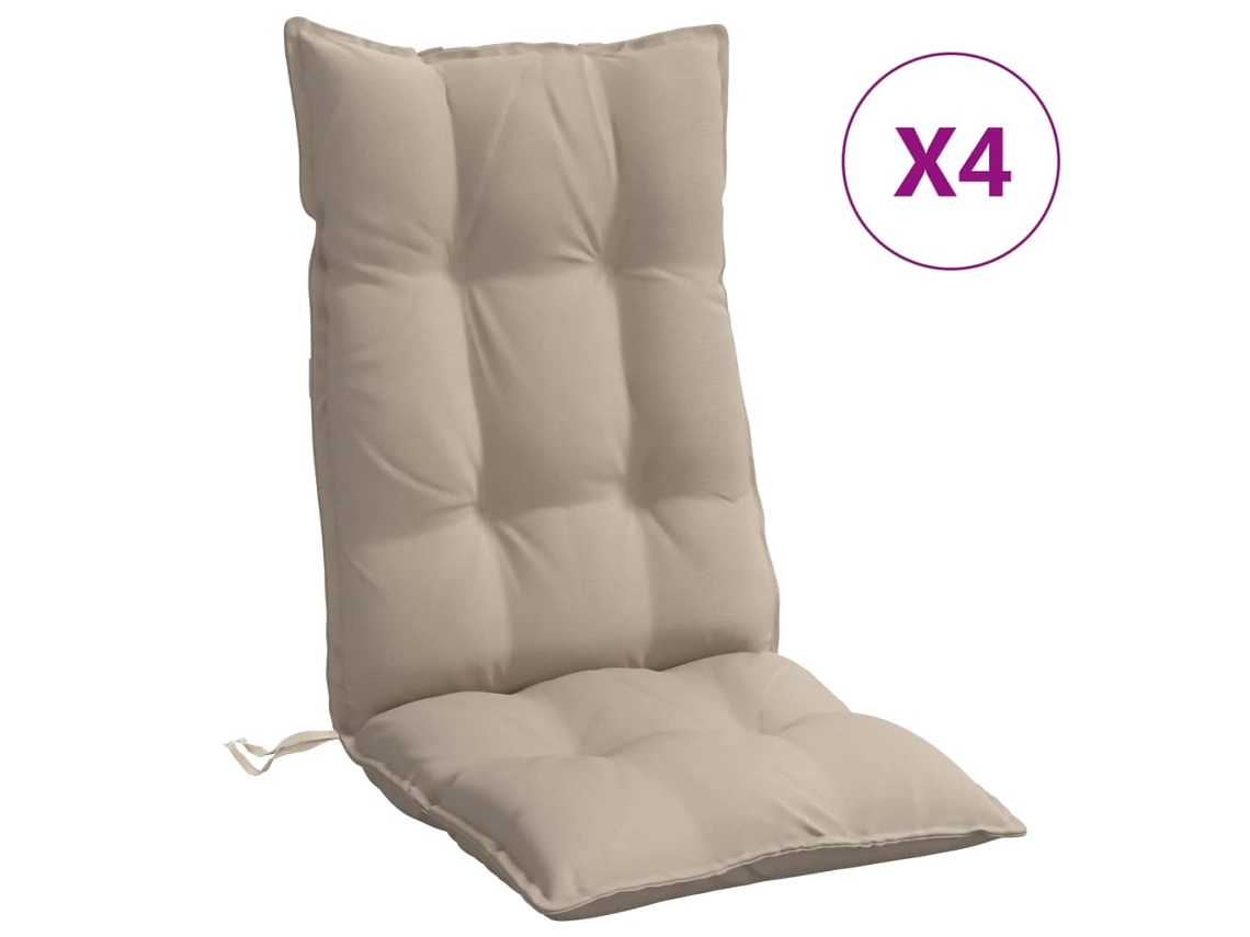 Highback Chair Cushion, Highback Chair Cushions Vidaxl Cinzento-acastanhado Tecido (n/a)