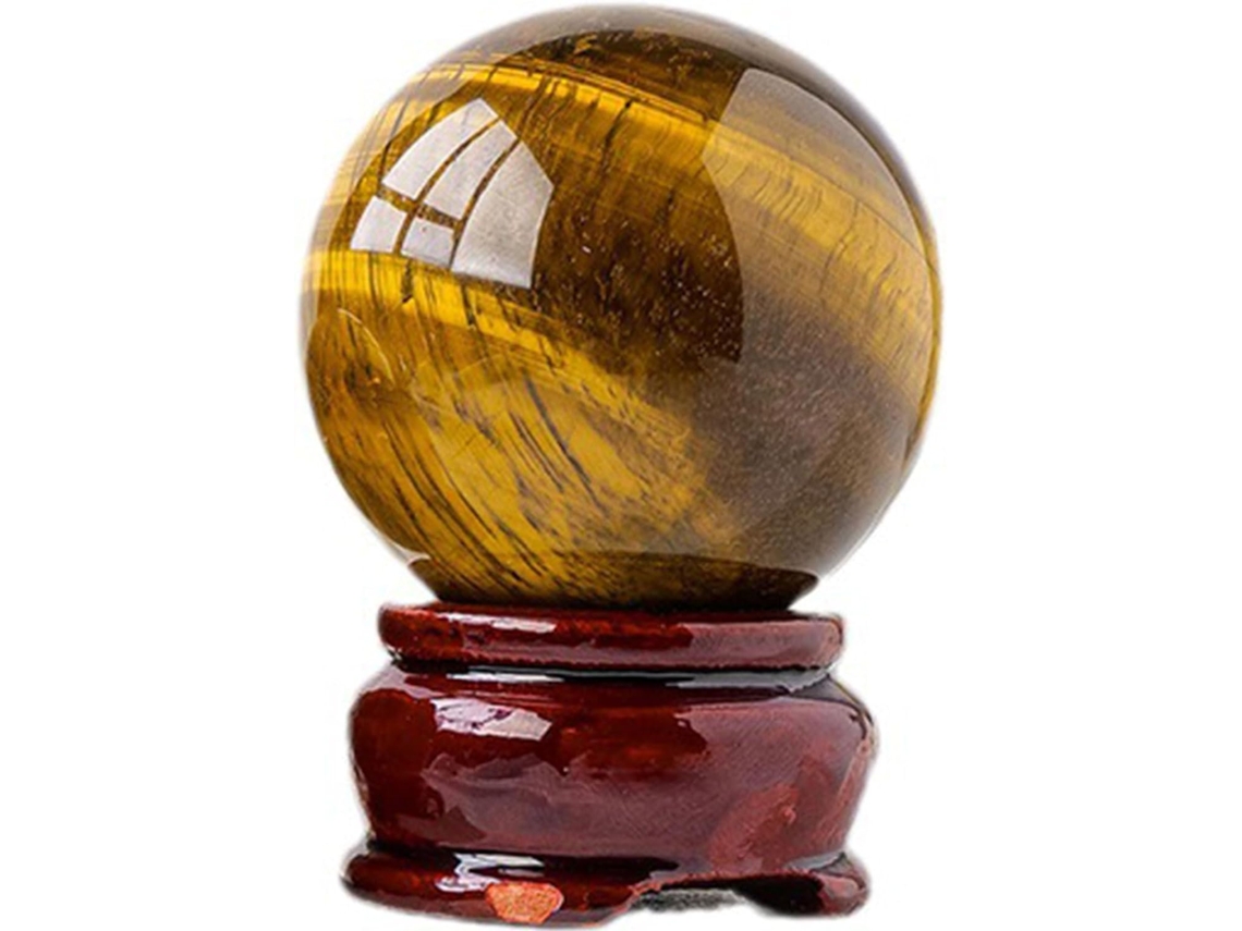 Boule De Cristal En Pierre À Œil De Tigre Bola De Pedras Preciosas De Cristal De Cura Polido Naturel Minéral