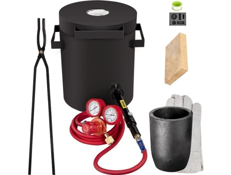 Bazarland30. Forno A Gás Propano De Fusão 76,8 Kw·h Com Crisol De Grafite De 2kg. P O S