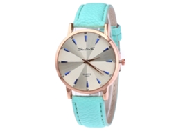 Reloj De Cuarzo Casual Unisex Con Correa De Cuero Pu Moda Mint
