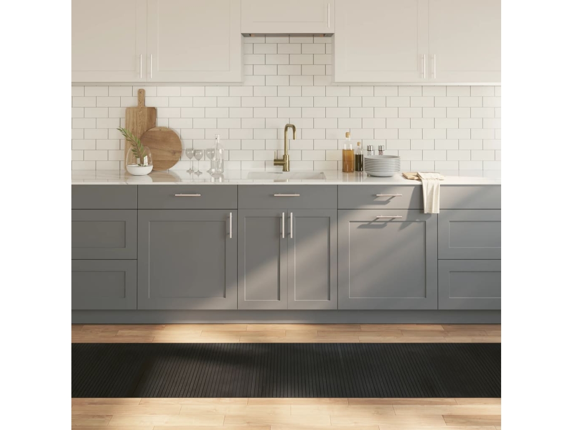 Vidaxl Tapete Retangular 70x300 Cm Bambu Preto