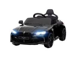 Carro Elétrico Infantil 12v 2 Motores (controle Remoto 2.4g, Buzina, Faróis, 3 5km/h, 30kg, Preto)