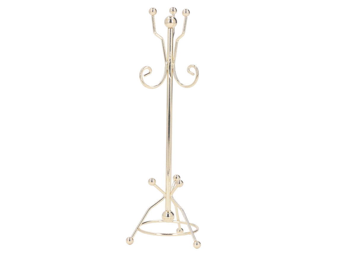 Mali cabideiro Miniatura para Casinha de Bonecas Escala 1:12 Hall Acessório de Metal 14,5cm